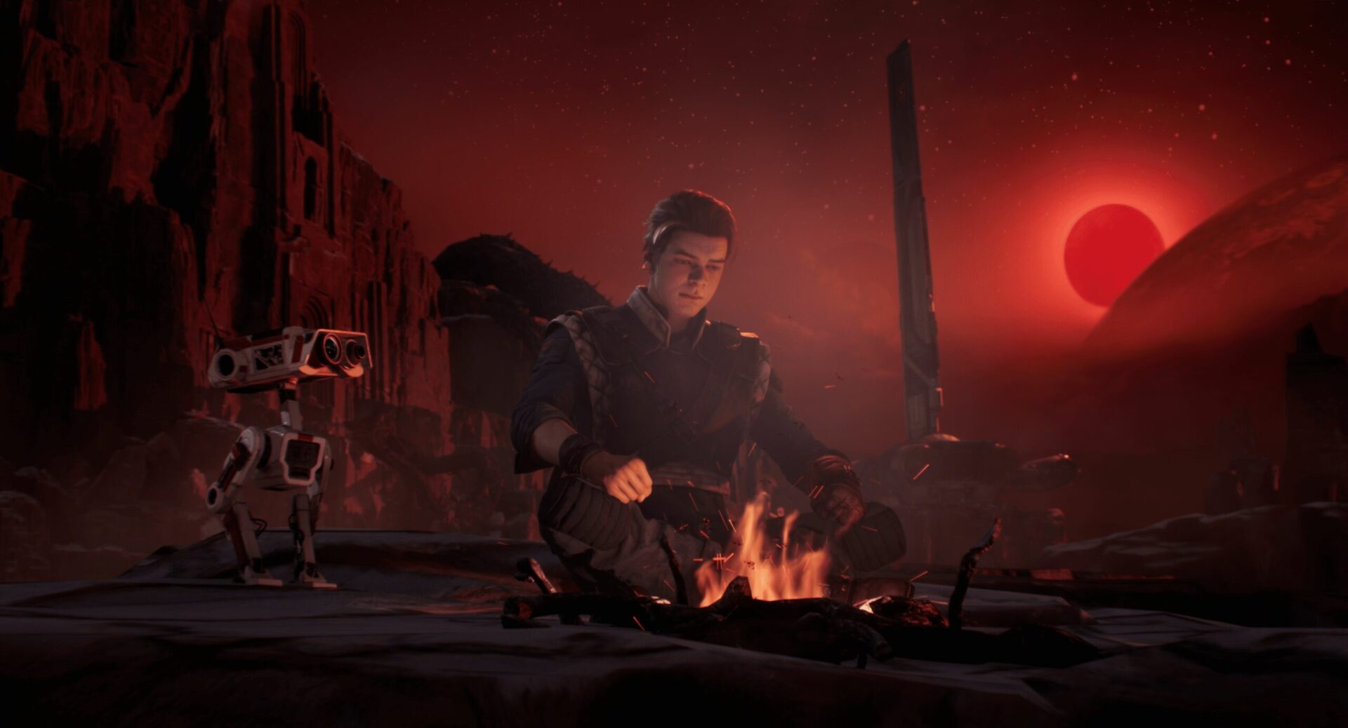 Jedi Fallen Order meditace u ohně