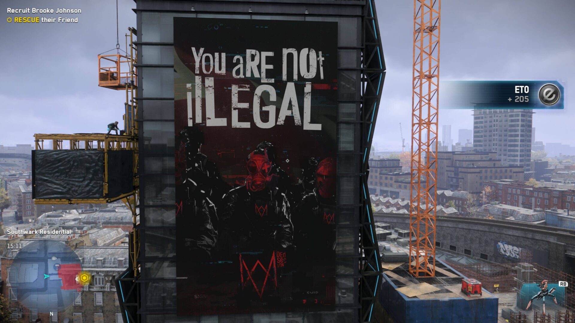 Watch Dogs Legion Přepis propagandstické projekce