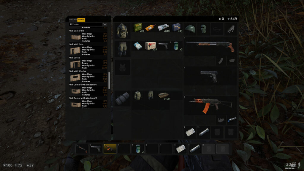Deadside inventář