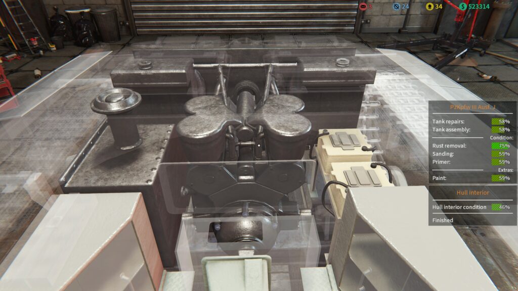 Tank Mechanic Simulator interier