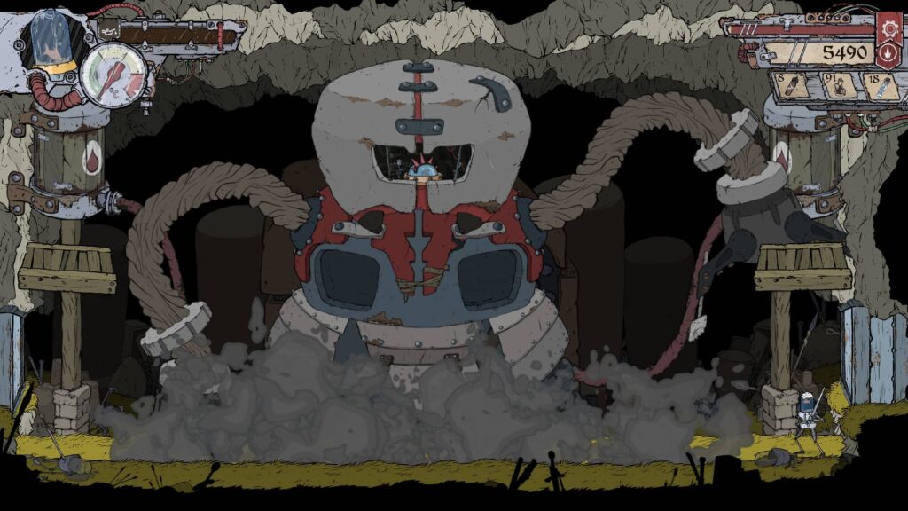Feudal Alloy – mini boss fight