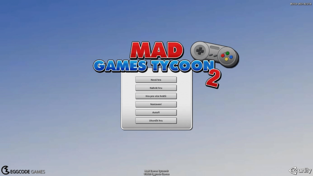 Mad Games Tycoon 2 - menu