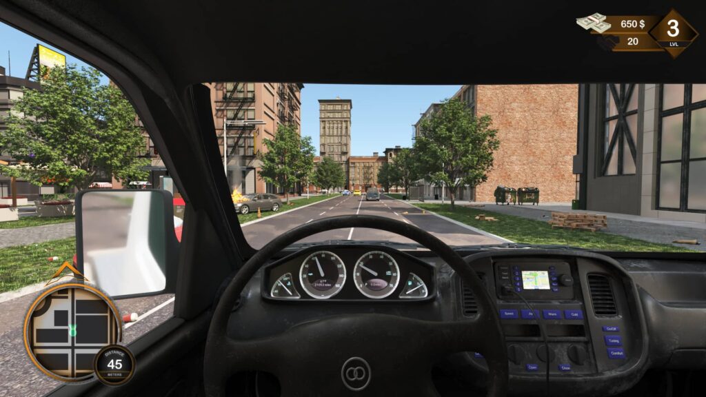 Roadside Assistance Simulator – pohled z kabiny