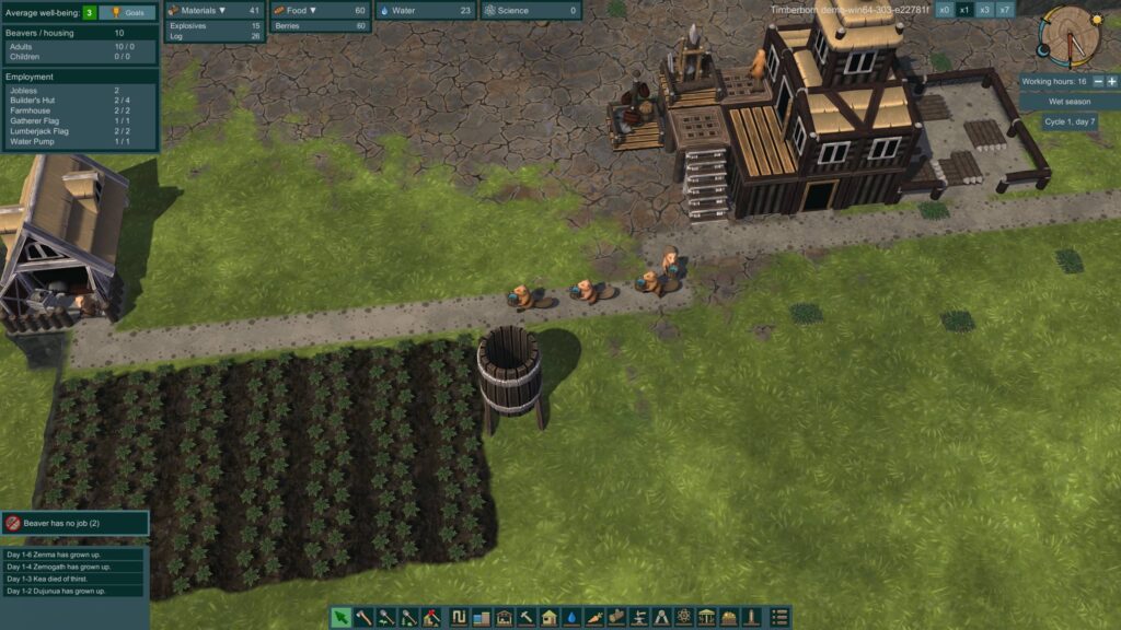 Timberborn – voda do studny