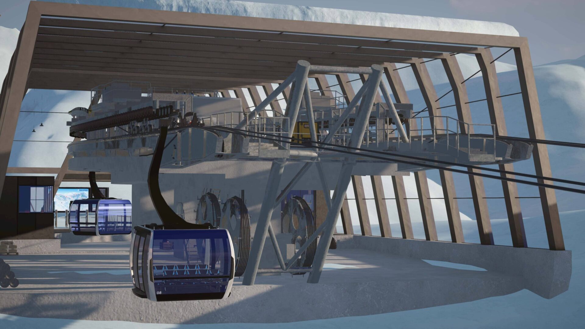Winter Resort Simulator Season 2 - kabinová lanovka