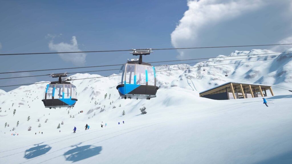 Winter Resort Simulator Season 2 - lyžaři pod lanovkou
