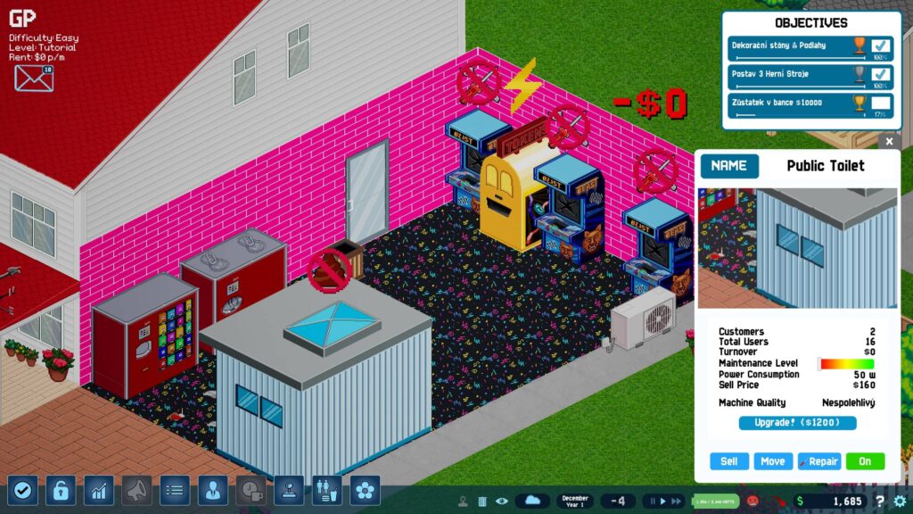 Arcade Tycoon – prvotní herna