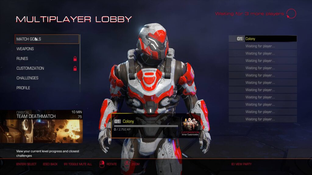 DOOM (2016) – multiplayer lobby