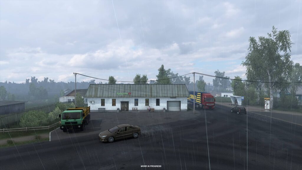 ETS 2 Heart of Russia - déšť