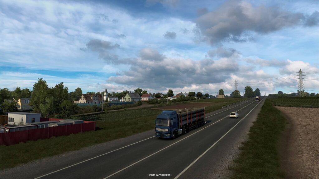 ETS 2 Heart of Russia - pohled na vesnici