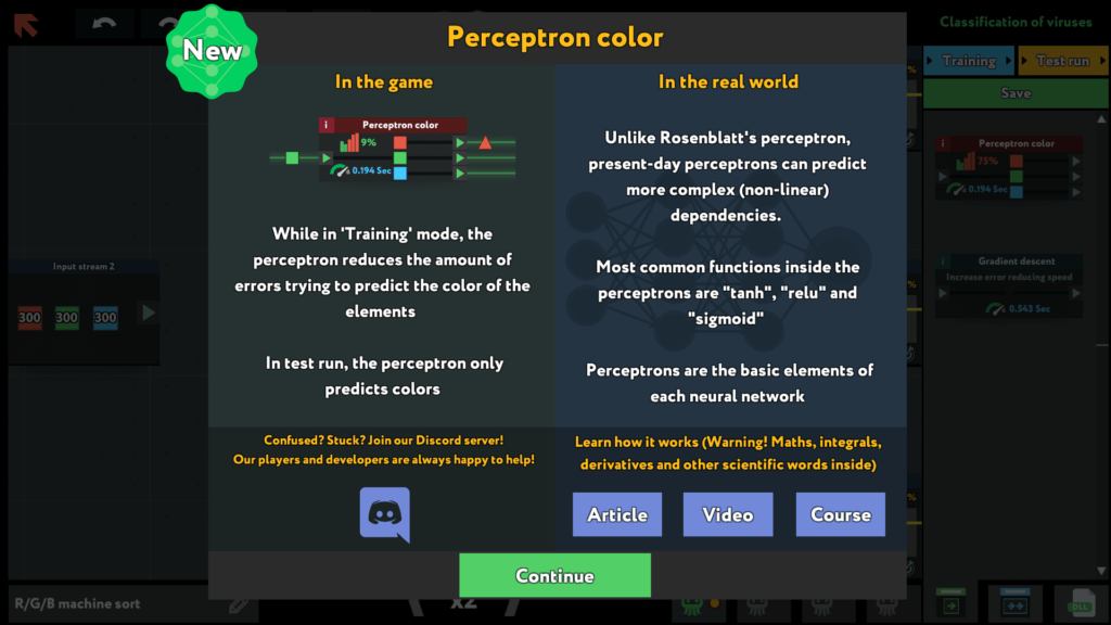 While True Learn Perceptron