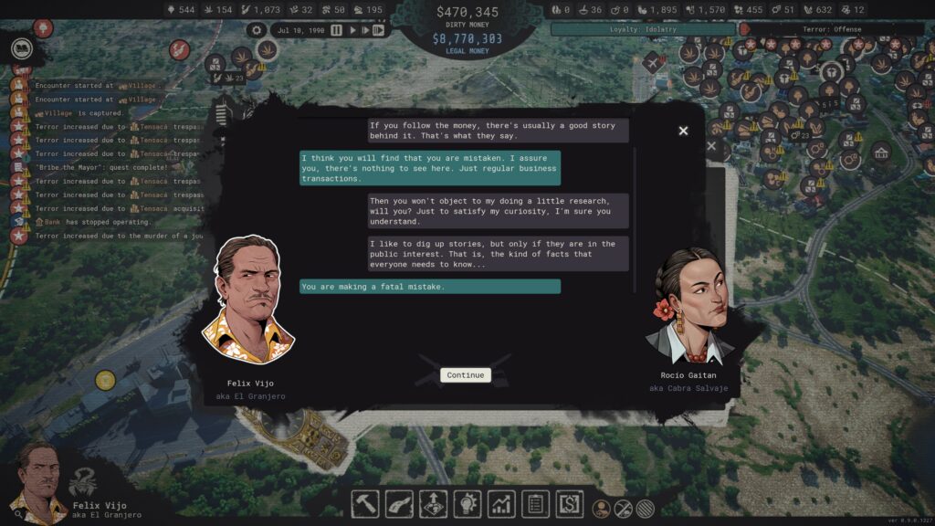 Cartel Tycoon dialog