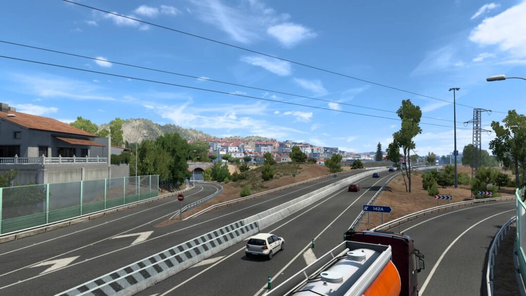 Euro Truck Simulator 2 Iberia - pohled na město