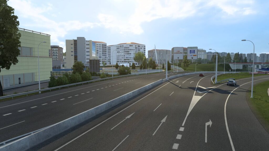 Euro Truck Simulator 2 Iberia - příjezd do města