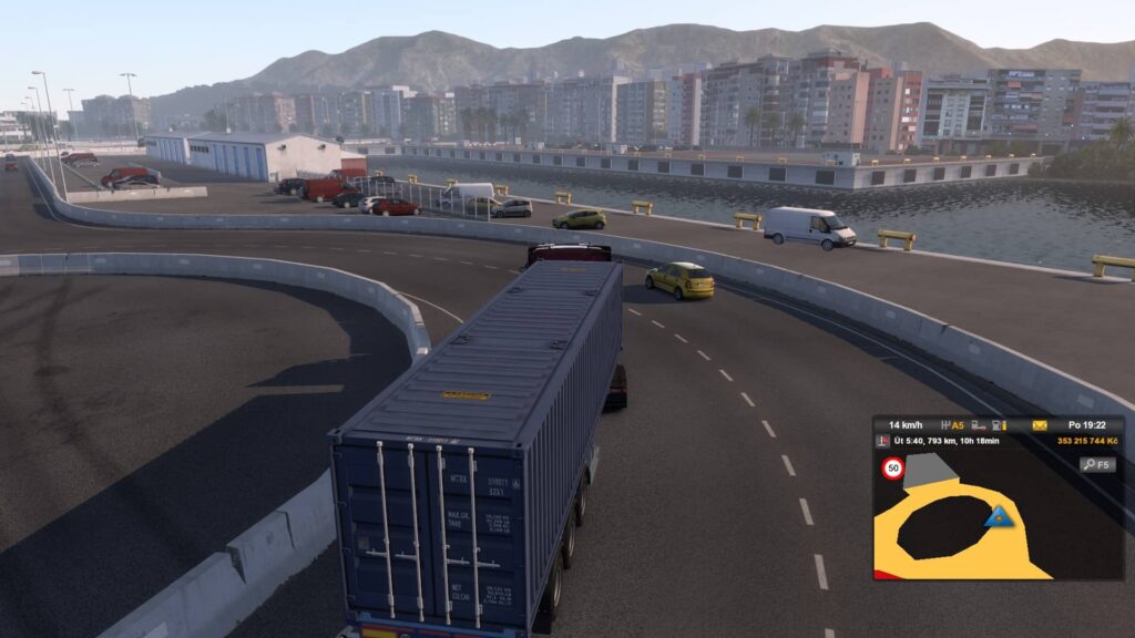 Euro Truck Simulator 2 Iberia - západ slunce