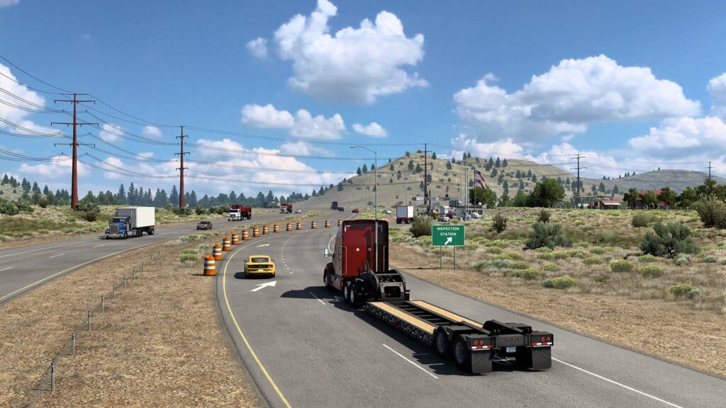 American Truck Simulator Kalifornie - jedoucí auta