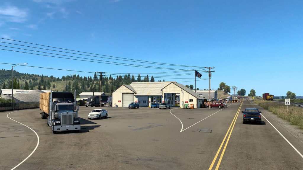 American Truck Simulator Kalifornie - výjezd z kontroly