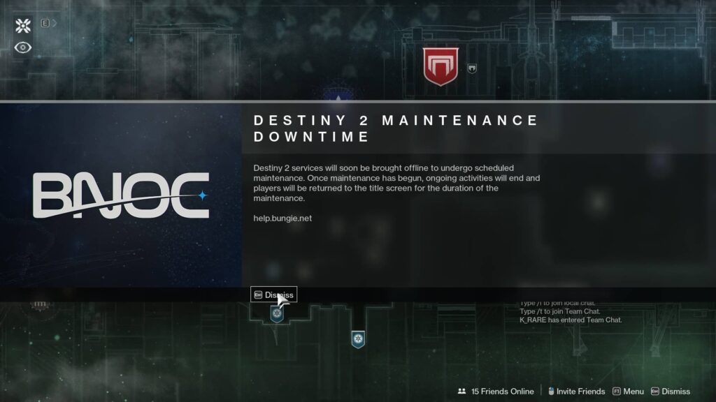 Destiny 2 maintenance