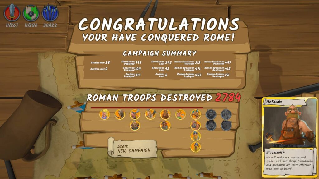 Gallic Wars Battle Simulator - Řím dobyt