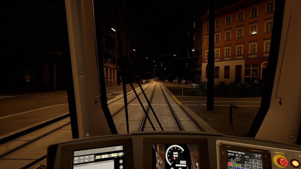 TramSim - noční Vídeň