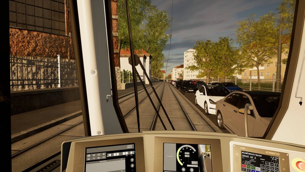 TramSim - východ slunce