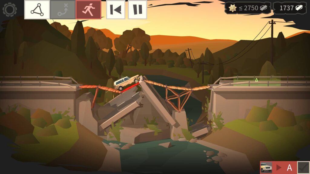 Bridge Constructor The Walking Dead – červená je problém