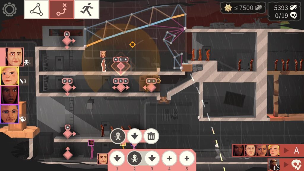 Bridge Constructor The Walking Dead – plánování akcí postavy 3