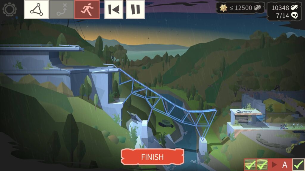 Bridge Constructor The Walking Dead – režim simulace