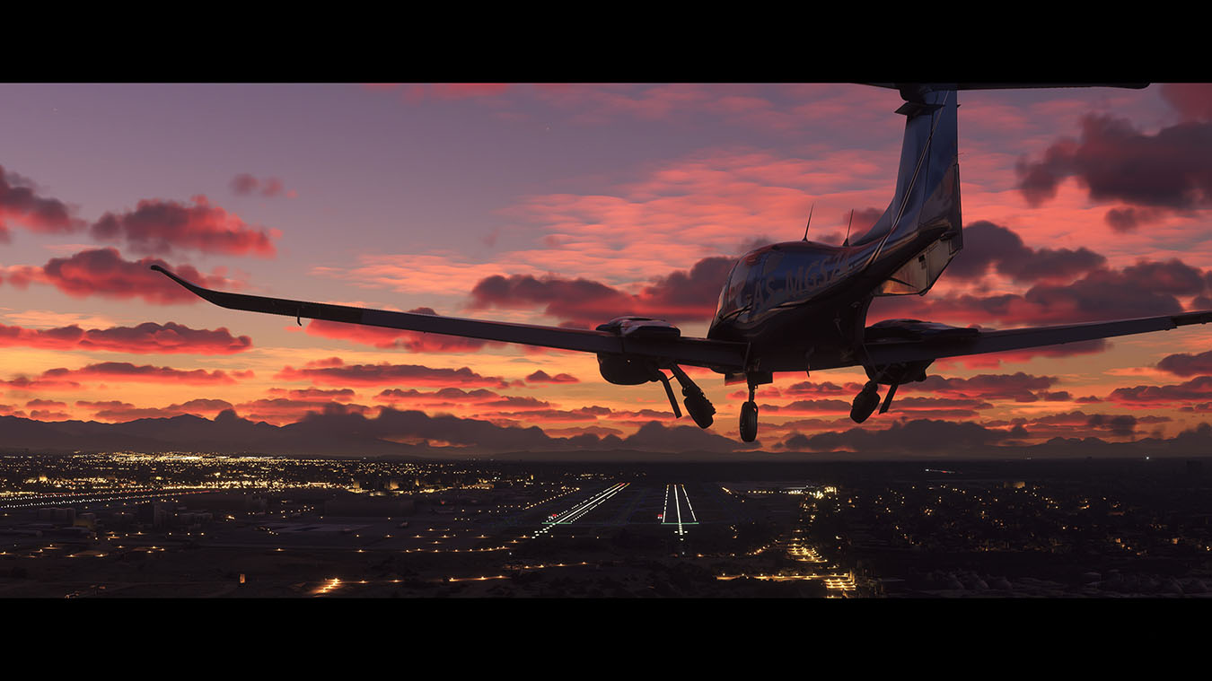 Microsoft Flight Simulator landing