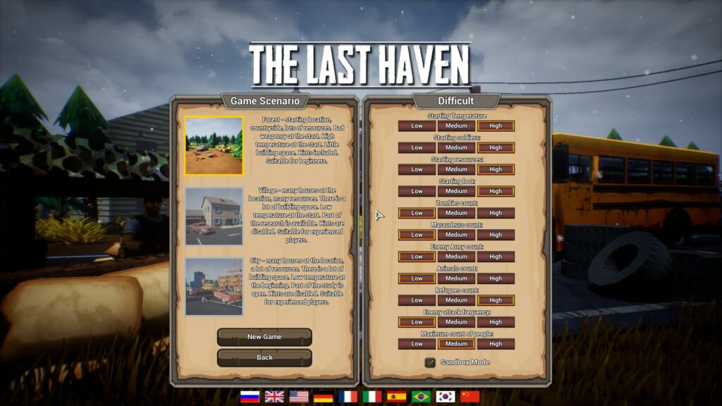 The Last Haven scenarios