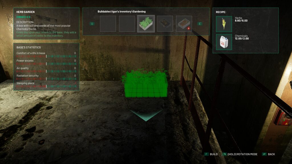 Chernobylite food garden