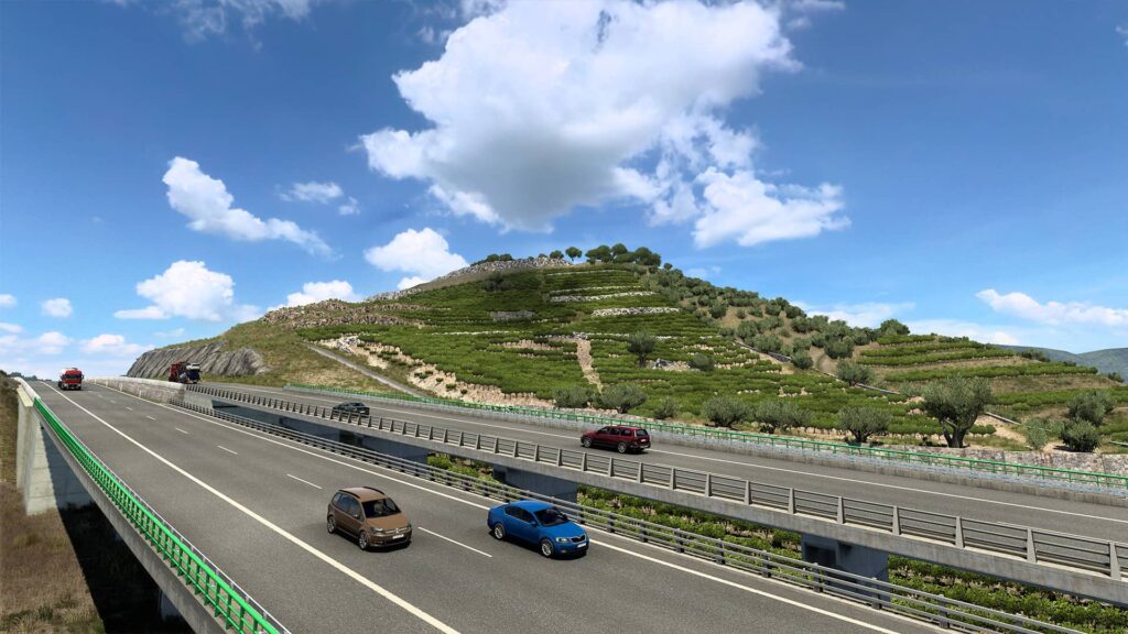 Euro Truck Simulator 2 - projíždějící auta po nové dálnici