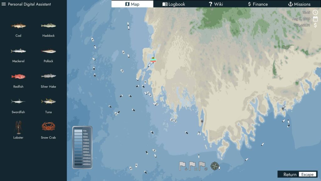 Fishing North Atlantic - mapa