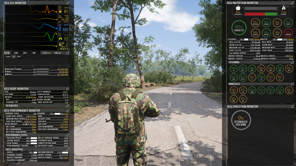 SCUM survival menu