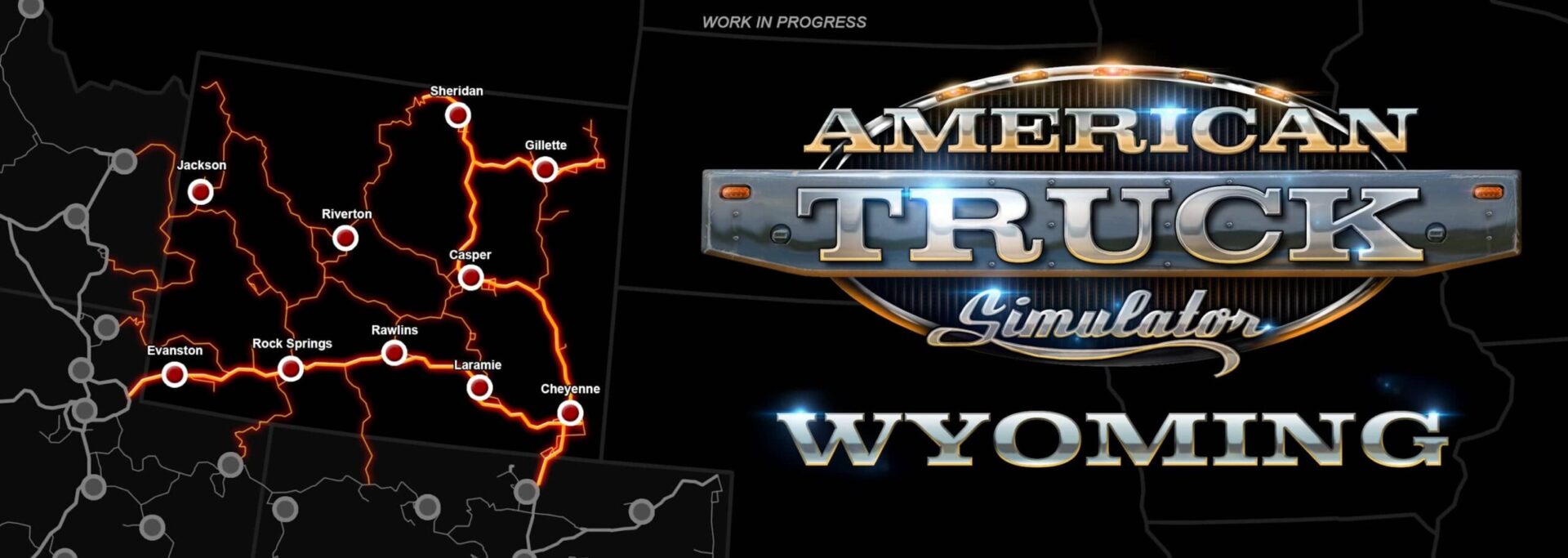 ATS Wyoming - mapa