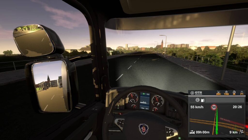 On The Road Truck Simulator - město v dáli
