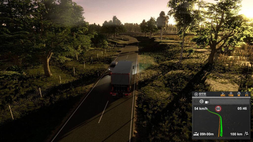 On The Road Truck Simulator - východ slunce