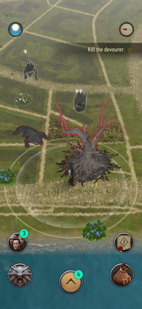 The Witcher Monster Slayer – nemeton na mapě