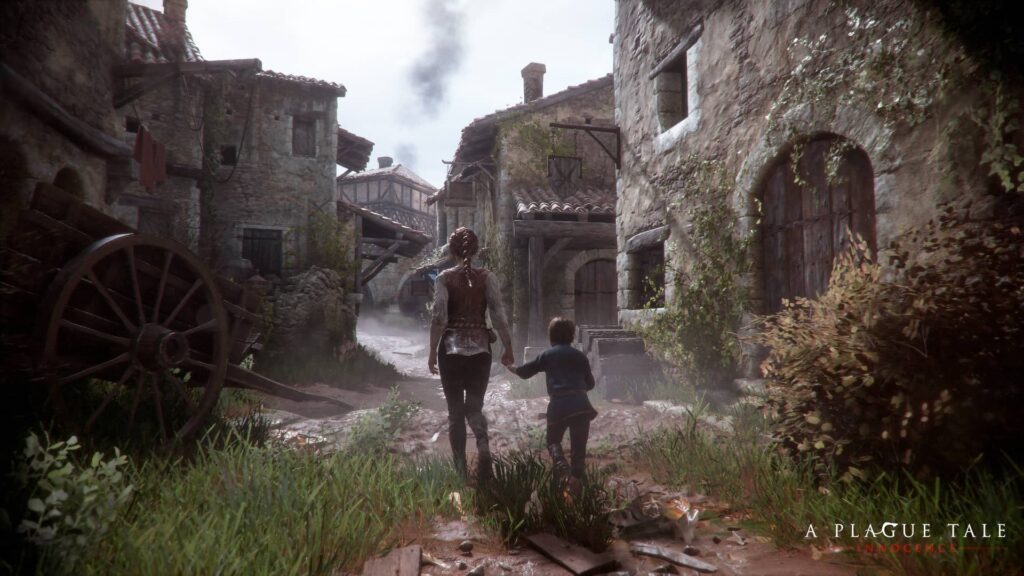 A Plague Tale Innocence - sourozenci ve vsi