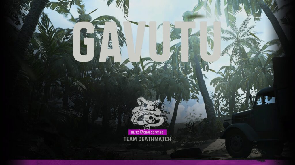 Call of Duty Vanguard - načítací okno mapy Gavutu
