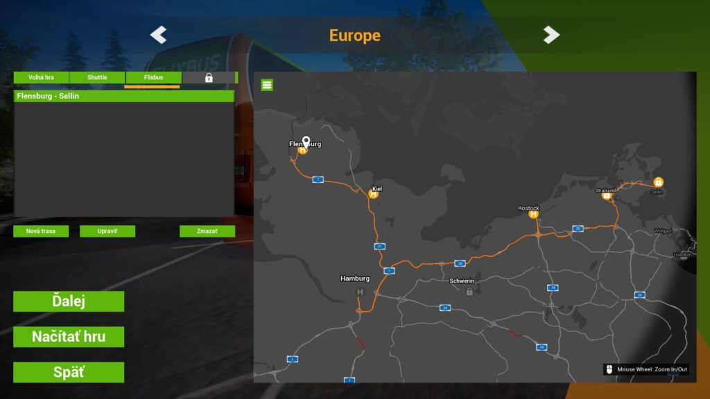 Fernbus Simulator - mapa