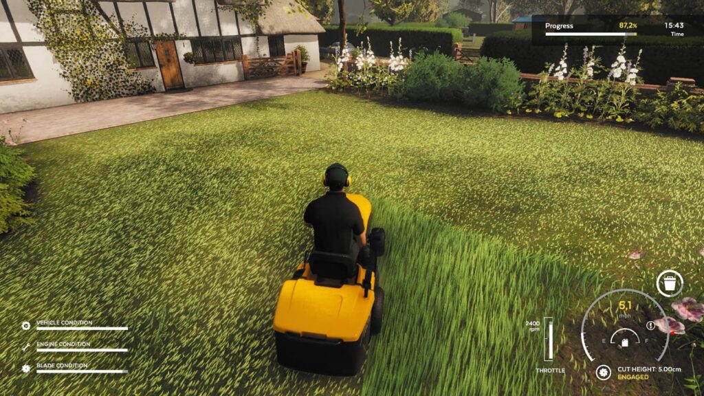 Lawn Mowing Simulator - posekaná tráva