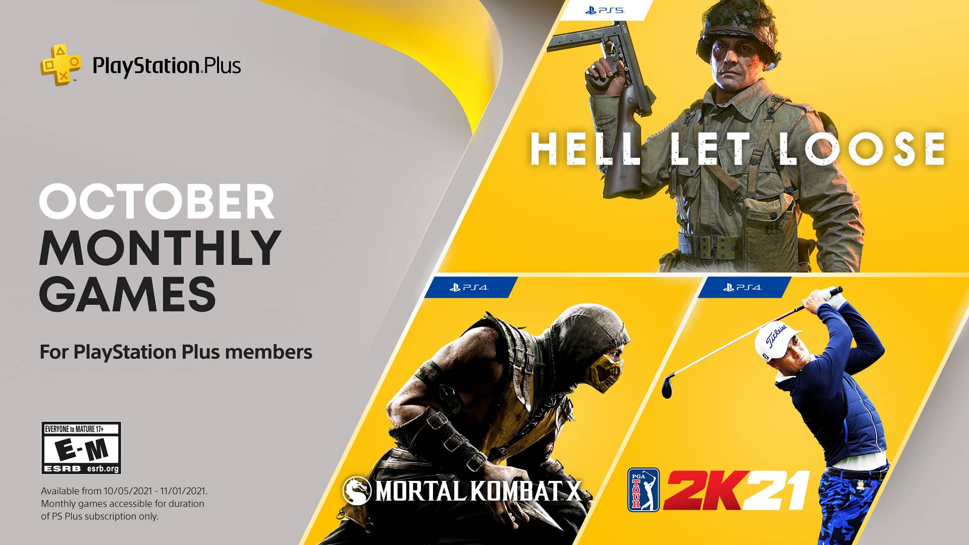 PS Plus říjen 2021