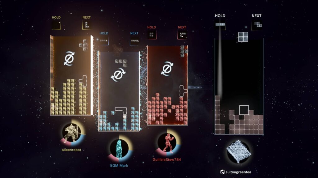 Tetris Effect Connected - spolupráce tří hráčů