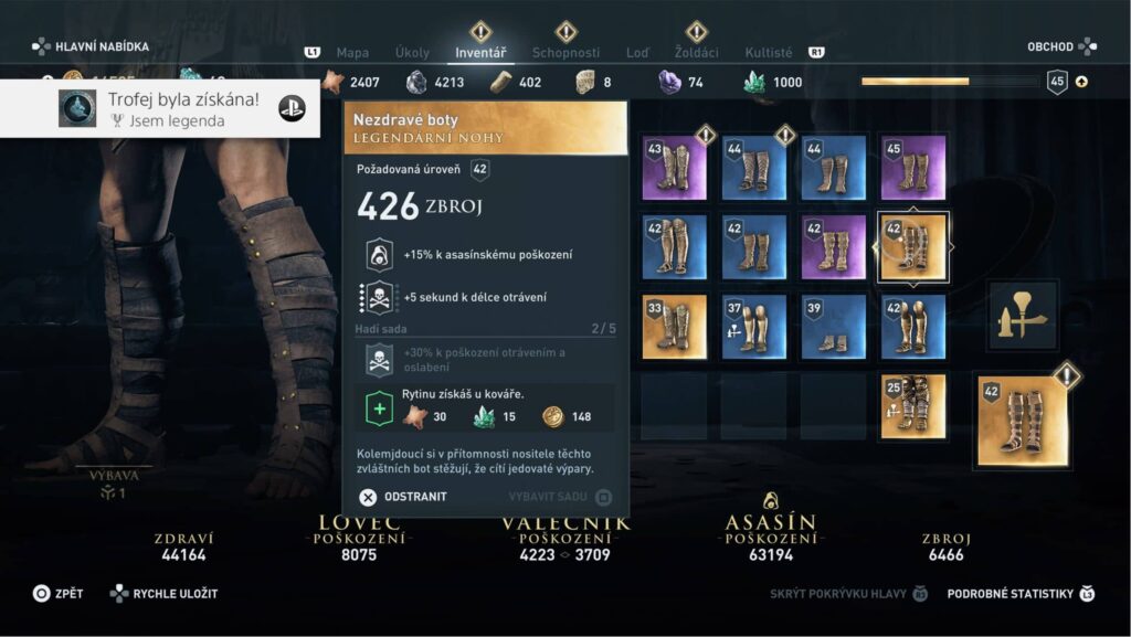 Assassin’s Creed Odyssey - inventář