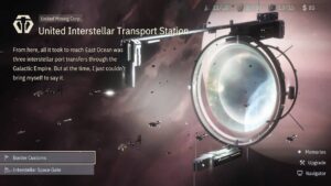 OPUS Echo of Starsong – transportní stanice