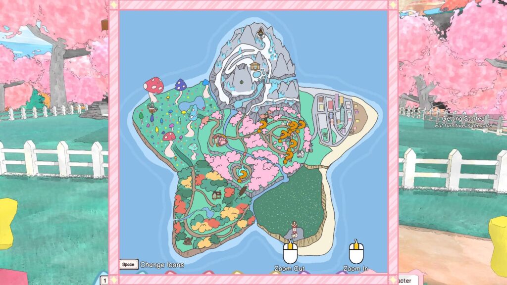 mapa ve tvaru hvězdy
