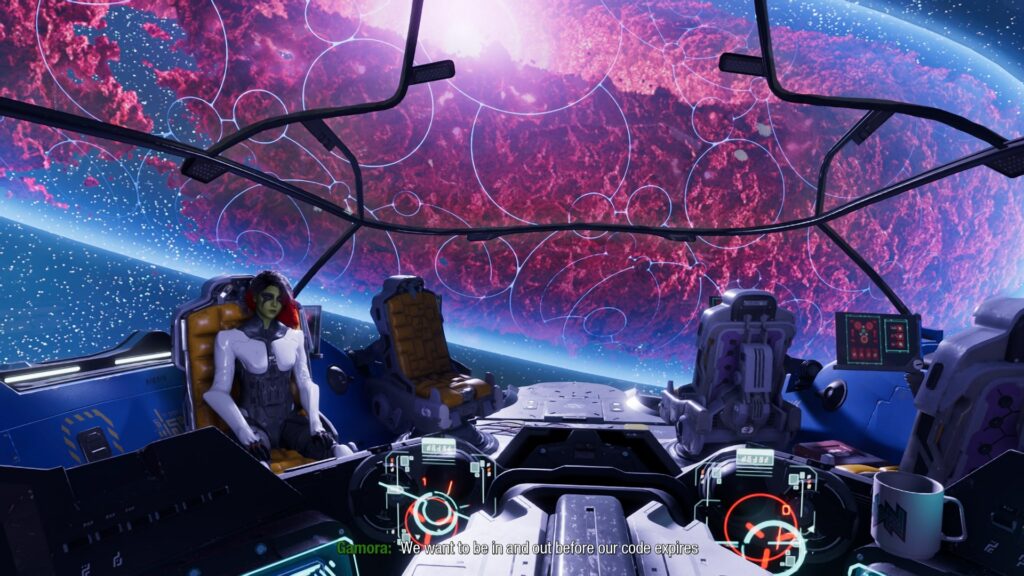Marvel's Guardians of the Galaxy - kokpit a Gamora