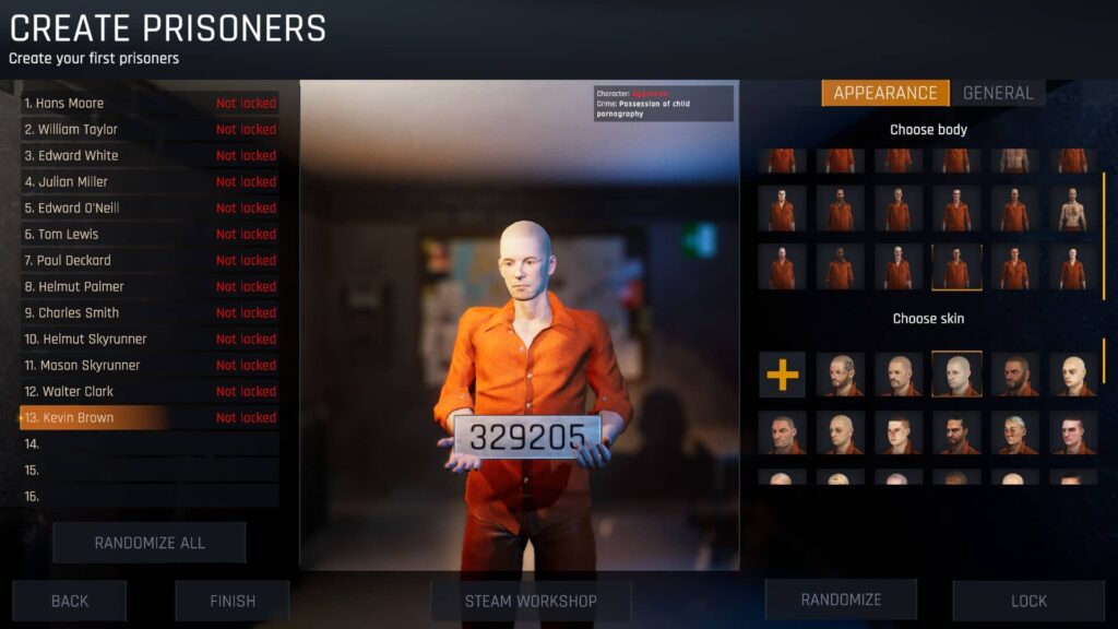 Prison Simulator - Tvoření vězňů