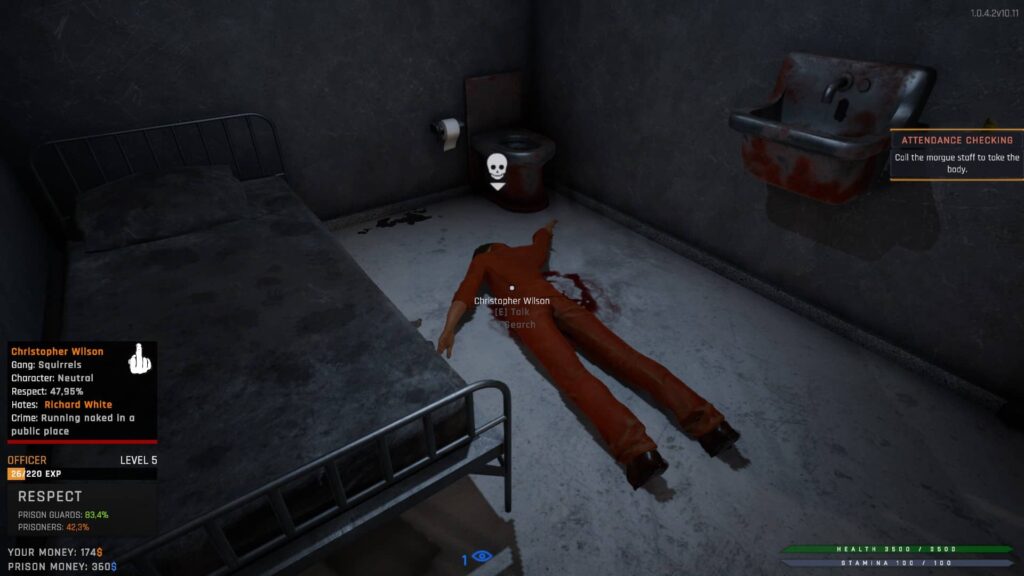 Prison Simulator - Zabitý vězeň